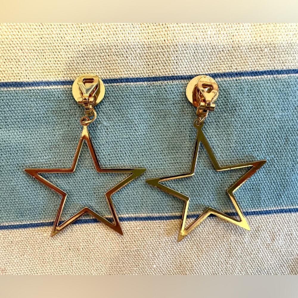 Gold Star Clip-on Earrings